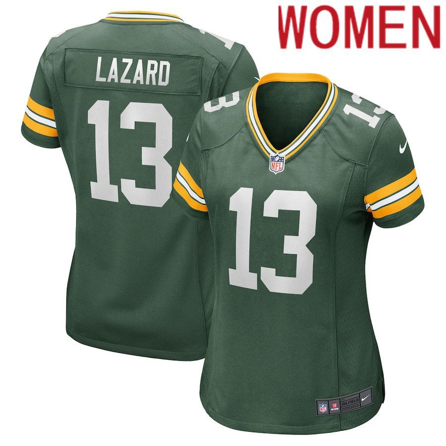 Women Green Bay Packers #13 Allen Lazard Green Nike Game NFL Jersey->women nfl jersey->Women Jersey